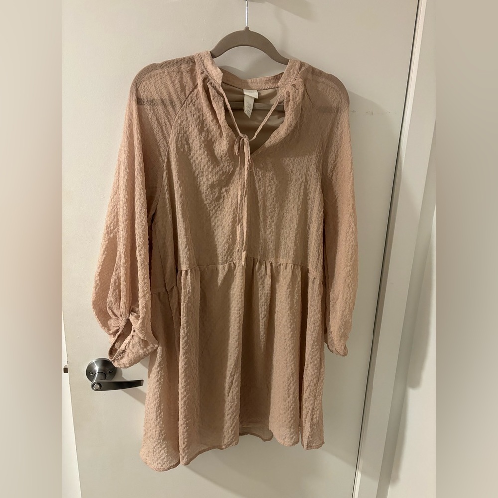 Chiffon dress HM (size XS) Blush pink